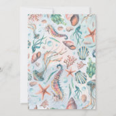 マーメイド1st誕生日パーティーワンダーザシー 招待状 (裏面)