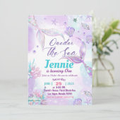 マーメイド1st誕生日パーティーワンダーザシー 招待状 (スタンド正面)
