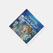 マーメイド1st誕生日パーティー スタンダードカクテルナプキン (角)