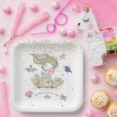 マーメイド1st誕生日パーティー ペーパープレート (パーティー)