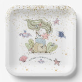 マーメイド1st誕生日パーティー ペーパープレート (正面)