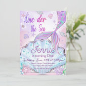 マーメイド1st誕生日ワンダーザシーパーティー 招待状 (スタンド正面)