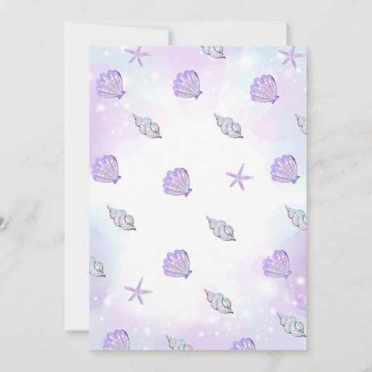 マーメイド1st誕生日ワンダーザシーパーティー 招待状 (裏面)