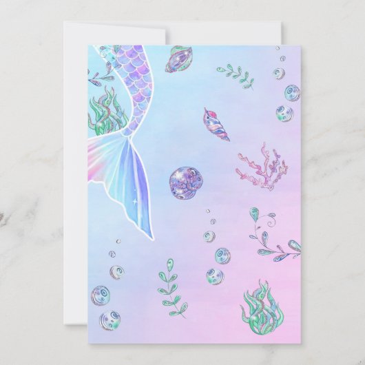 マーメイド1st誕生日ワンダーザシーパーティー 招待状 (裏面)