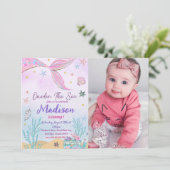 マーメイド1st誕生日ワンダーザシーパーティー 招待状 (スタンド正面)