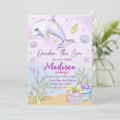 マーメイド1st誕生日ワンダーザシーパーティー 招待状 (スタンド正面)