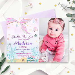 マーメイド1st誕生日ワンダーザシーパーティー 招待状