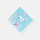 マーメイド1st誕生日ワンダーザシーブルーバジェット スタンダードカクテルナプキン (角)