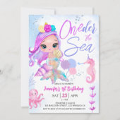 マーメイド1st誕生日ワンダーザシーマーメイド 招待状 (正面)