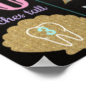 マーメイド1th誕生日ポスター、マイルストーンチャックボード ポスター (角)