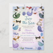 マーメイド2ndバースデーツザシーパーティー 招待状 (正面)