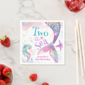 マーメイド2ndバースデーツザシーピンク紙 スタンダードカクテルナプキン (インサイチュ)