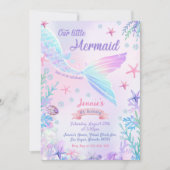 マーメイド4th誕生日カーメイドパーティー 招待状 (正面)