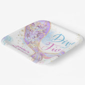 マーメイド5誕生日が5パープルにダイビング ペーパープレート (傾斜あり)