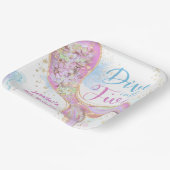 マーメイド5誕生日が5パープルにダイビング ペーパープレート (傾斜あり)