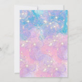 マーメイド5誕生日5人の女の子パーティーにダイビング 招待状 (裏面)