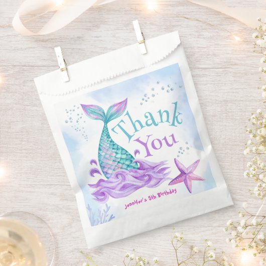 マーメイド5th誕生日が5にダイビング フェイバーバッグ (クリップ留めされた状態)