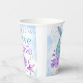 マーメイド5th誕生日が5にダイビング 紙コップ (右)