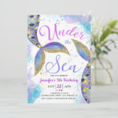 マーメイド5th誕生日ガールアンダーザシー 招待状 (スタンド正面)