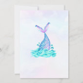 マーメイド6th誕生日ガールスプラッシュスプラッシュパーティー 招待状 (裏面)