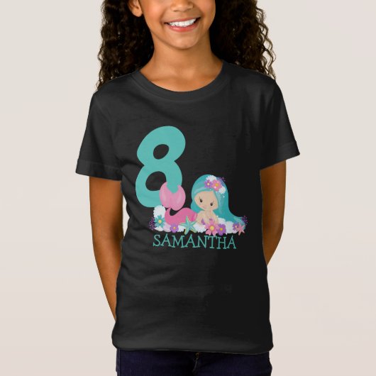 マーメイド8th birthday Marina – 海のTシャツ Tシャツ (正面)