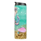 *~*マーメイド・お洒落グリッター・ウミガメの貝殻 タンブラー (回転右)