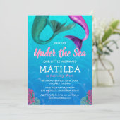 マーメイド アンダーザシー プール誕生日 招待状 (スタンド正面)