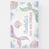 マーメイド アンダーザシー 3歳の誕生日 横断幕 (縦)