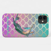 マーメイド オンブレ マーメイドテール 鱗 Case-Mate iPhoneケース (裏面(横))