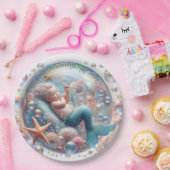 マーメイド《キリスト教》洗礼式や命名式 ペーパープレート (パーティー)