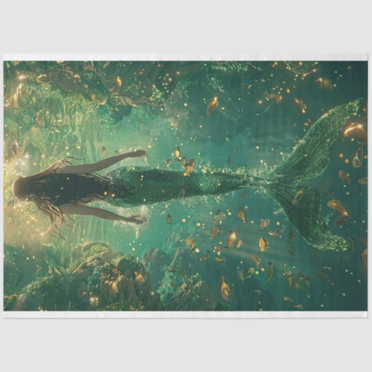 マーメイド ゴールデングロー デコパージュ 薄葉紙 (正面)