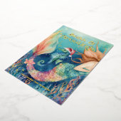 🧜 ♀️‍マーメイド&シーホースビーチクリスマス 箔シーズンカード (回転した状態)