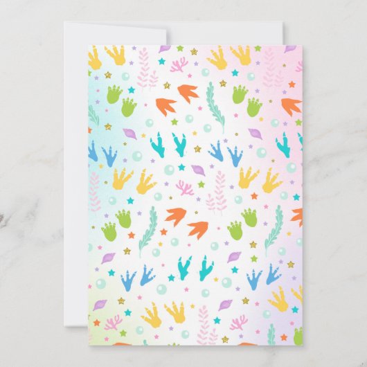 マーメイド&ダイナゾロウ誕生日招待状魔法 招待状 (裏面)