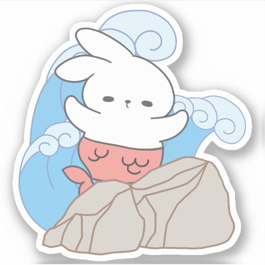 マーメイド・バニー・アドベンチャーズ夏のおもしろい シール (正面)