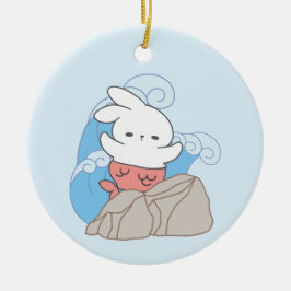 マーメイド・バニー・アドベンチャーズ夏のおもしろい セラミックオーナメント
