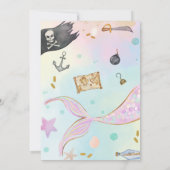 マーメイド&パイレーツ兄弟姉妹ジョイント誕生日 招待状 (裏面)