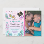 マーメイド&ピレート誕生日兄弟姉妹ボーイガール招待状 招待状 (正面)