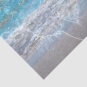 マーメイド ブルー ホワイト くすんだ 海の波 薄葉紙 (詳細)