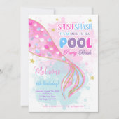 マーメイド&プールキッズ招待状 招待状 (正面)