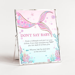 マーメイド ベビーシャワー Don't Say Baby サイン
