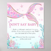 マーメイド ベビーシャワー Don't Say Baby サイン (正面)