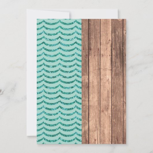 マーメイド&ベースボールジョイントボーイガール誕生日招待状 招待状 (裏面)