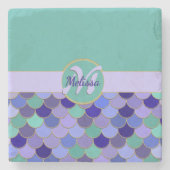 🧜 ♀️ ‍ 🌊マーメイド・モノグラム・コースター ストーンコースター (正面)