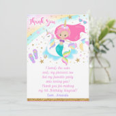 マーメイド&ユニコーンサンキューカード 招待状 (スタンド正面)