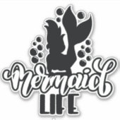 マーメイド ライフ 面白い ビーチ シール (正面)