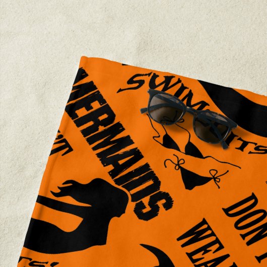 マーメイド – 人魚は水着を衣服しない ビーチタオル (インサイチュ)