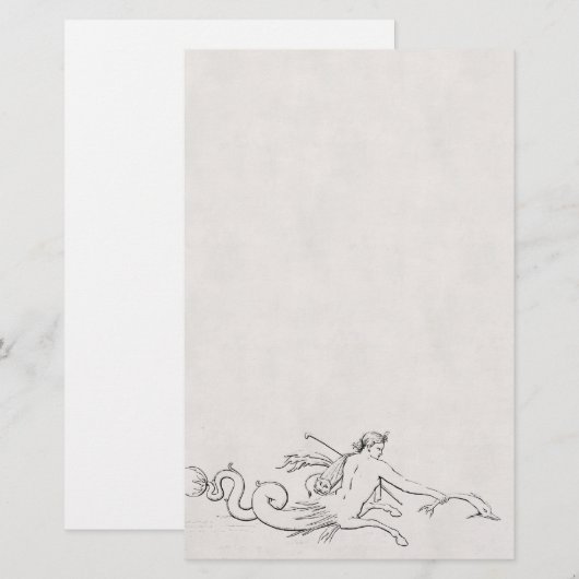 マーメイド 便箋 (正面/裏面)