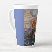 マーメイド：右のラットスター カフェラテマグ (左アングル)