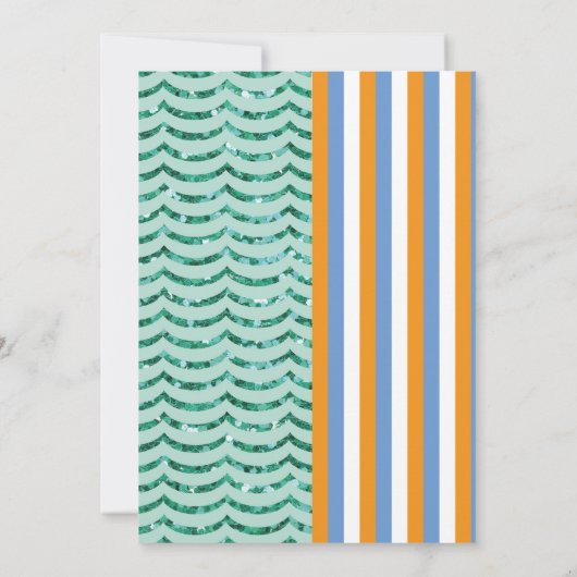 マーメイド&建築ジョインボーイガール誕生日 招待状 (裏面)