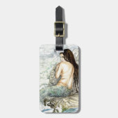 マーメイド – 水彩ファンタジー ラゲッジタグ (正面縦)